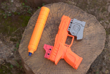 Load image into Gallery viewer, Venom Pistol Replica (PE+) - Removable Silencer, LAM, and Red Dot Sight - Used in "Digital Ghosts" SciFi Story - Replica3D