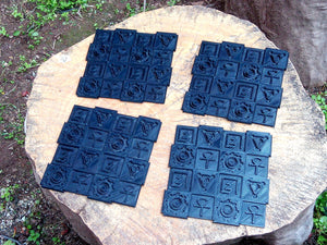 Alien Symbols 4x4 Expandable Chessboard with 1" Squares - Game Board Works with Checker, Tic Tac Toe, etc. - Combine to Form - EveryThang3D