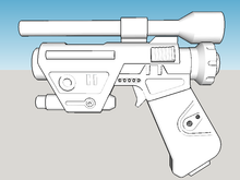 Load image into Gallery viewer, SSK Heavy Blaster Replica - Inspired by Star Wars The Old Republic - Corso Riggs Flashy - SoroSuub Corporation - Cosplay LARP Pistol Weapon