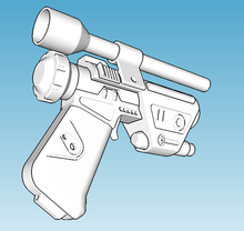 Load image into Gallery viewer, SSK Heavy Blaster Replica - Inspired by Star Wars The Old Republic - Corso Riggs Flashy - SoroSuub Corporation - Cosplay LARP Pistol Weapon
