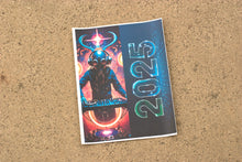 Load image into Gallery viewer, 2025 Apocalyptic DJ and Neon Rainbow Owl Designs on Iron-On Heat Transfer Papers - #EDCLV2025 Clothing Fashion Accessory - Pongo Beach