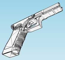 Load image into Gallery viewer, G17 Pistol Receiver Replica - Real Bottom Rail - Assassin Hitman Action Prop - Gun Cosplay - Replica3D