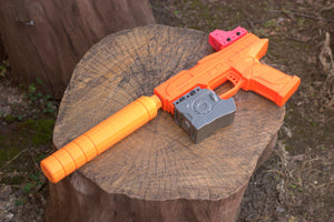 Venom Pistol Replica (PE+) - Removable Silencer, LAM, and Red Dot Sight - Used in "Digital Ghosts" SciFi Story - Replica3D