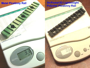 DIY Lightweight Picatinny Rail (4-Slots) for Airguns, Airsoft Guns, Foam Dart/Ball Blasters, Paintball Markers