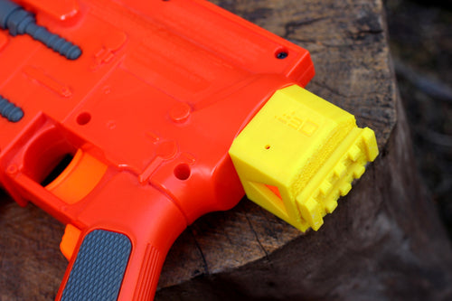 Blasters3D Modulus Receiver Picatinny Rail Adapter (Short) - Slide On Performance Mod for Nerf Foam Dart Toy Blasters - Build Ergonomic Science Fiction Weapons