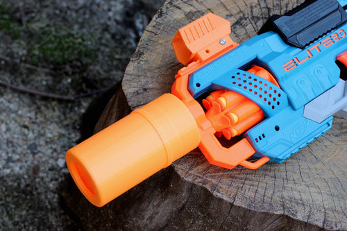 Stubby Silencer (PE+) for Foam Dart/Ball Gun - Age 8+ - Muzzle Barrel Mod - Mock Suppressor Blasters3D