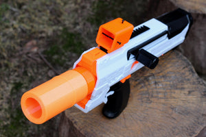 Blasters3D FMG42 Scope for Airgun, Airsoft Gun, Gel Blasters, Nerf Blasters, and Paintball Markers - Picatinny, Nerf, and Hyper/Rival/Pro Rail Available - Futuristic SciFi Cosplay Prop