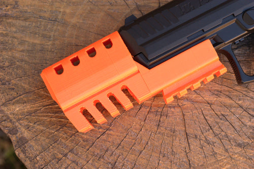 JWTR Type II Frame Mount Compensator for P30 Airsoft Electric Pistol (AEP) - John Wick Lara Croft Tomb Raider Hitman Assassin Cosplay - SoftAir