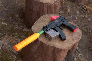 Venom Silencer / Suppressor for Airguns, Airsoft Guns, and Gel Blasters - Fake SoftAir Compensator - Cosplay LARP Pistol Rifle Accessory - Used in Digital Ghosts Short Story - Airsoft3D