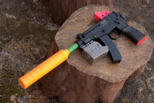 Load image into Gallery viewer, Venom Silencer / Suppressor for Airguns, Airsoft Guns, and Gel Blasters - Fake SoftAir Compensator - Cosplay LARP Pistol Rifle Accessory - Used in Digital Ghosts Short Story - Airsoft3D