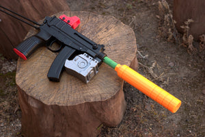 Venom Silencer / Suppressor for Airguns, Airsoft Guns, and Gel Blasters - Fake SoftAir Compensator - Cosplay LARP Pistol Rifle Accessory - Used in Digital Ghosts Short Story - Airsoft3D