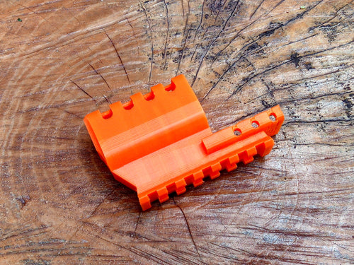 J.W. Frame Mounted Compensator with 7-Slots Rail for Combat Zone Enforcer Airsoft Pistol - SoftAir Survival Game - Hitman Assassin Cosplay