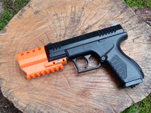 Load image into Gallery viewer, J.W. Frame Mounted Compensator with 7-Slots Rail for Combat Zone Enforcer Airsoft Pistol - SoftAir Survival Game - Hitman Assassin Cosplay