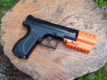 Load image into Gallery viewer, J.W. Frame Mounted Compensator with 7-Slots Rail for Combat Zone Enforcer Airsoft Pistol - SoftAir Survival Game - Hitman Assassin Cosplay