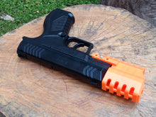 Load image into Gallery viewer, J.W. Frame Mounted Compensator with 7-Slots Rail for Combat Zone Enforcer Airsoft Pistol - SoftAir Survival Game - Hitman Assassin Cosplay