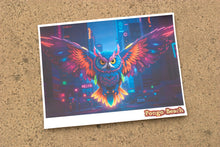 Load image into Gallery viewer, 2025 Cute Asian Gal DJ and Neon Rainbow Owl Designs on Iron-On Heat Transfer Papers - #EDCLV2025 Clothing Fashion Accessory - Pongo Beach