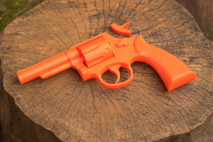 Model 10 Revolver Replica (4" Barrel) with Removable Mock Silencer - Historical Firearm Reproduction - Assassin Hitman Prop - Toy Gun Cosplay LARP - Replica3D