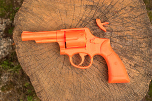Model 10 Revolver Replica (4" Barrel) with Removable Mock Silencer - Historical Firearm Reproduction - Assassin Hitman Prop - Toy Gun Cosplay LARP - Replica3D