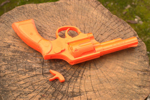 Model 10 Revolver Replica (4" Barrel) with Removable Mock Silencer - Historical Firearm Reproduction - Assassin Hitman Prop - Toy Gun Cosplay LARP - Replica3D