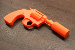 Detective Special Revolver Replica (2" Barrel) with Removable Silencer - Historical Firearm Reproduction - Assassin Hitman Prop - Toy Gun Cosplay LARP - Replica3D