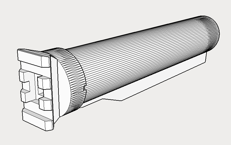 AirPower3D Mock Buffer Tube with Picatinny Rail - for Airguns, Airsoft Guns, Foam Dart/Ball Blasters, Gel Blasters, and Paintball Markers - Ergonomic Performance Mod - TeleScopix System