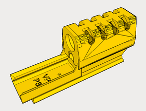 J.W. Frame Mounted Compensator with 9-Slots Hybrid Rail for VP9 P30 Airsoft GBB Pistol - SoftAir Survival Game - Hitman Assassin Cosplay LARP