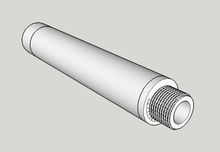 Load image into Gallery viewer, M4 External Airsoft Barrel Extension - 100mm Long, 14mm- Thread, 19mm Diameter - Airsoft3D