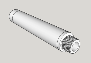 M4 External Airsoft Barrel Extension - 100mm Long, 14mm- Thread, 19mm Diameter - Airsoft3D