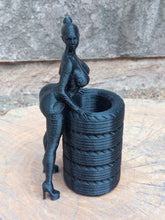 Load image into Gallery viewer, Hot Rod Girl Pen and Pencil Holder (PE+) - Fun Sexy Gift for Car Racing Fans -Busty Pinup (Pin Up) Model -  EveryThang3D