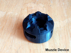 Ausstech MPX Stabilizing Muzzle Device - for MPX Air Rifle - Cookie Cutter Muzzle Brake Flashhider - Airsoft Barrel Tip Mod - AirPower3D
