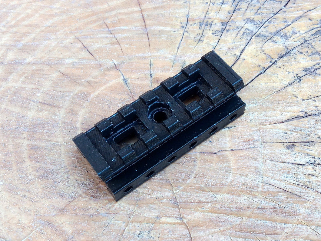 Blasters3D Picatinny Rail Adapter (6 Slots) for Hyper / Rival Blasters - Allows Use of Picatinny Parts: Sight, Scope, Laser, Flashlight