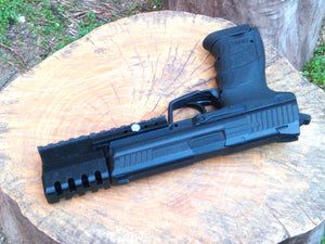 J.W. Frame Mounted Compensator with 12-Slots Rail for HK45 CO2 Air Pistol Airgun - Hitman Assassin Killer Cosplay LARP - AirPower3D