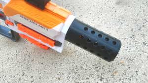 Blasters3D HMP Flash Suppressor (102mm Long) for Foam Dart/Ball Blasters - Muzzle Barrel Mod