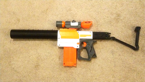 Silencer Handguard in One (PE+) for Foam Dart/Ball Blasters - Mock Sniper Barrel Mod - Blasters3D