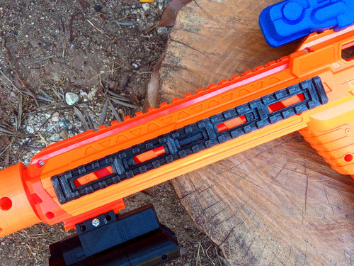 Lightweight Picatinny Full-Length Side Rail (20-Slots) for Nexus Pro Foam Dart SciFi Blaster - Blasters3D