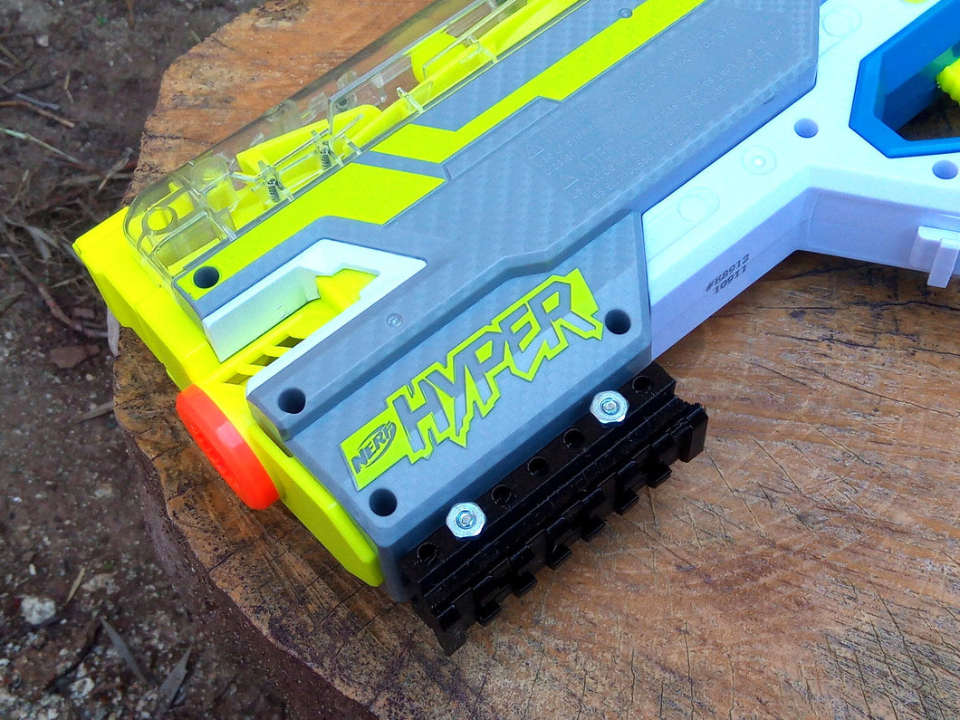 Blasters3D Picatinny Rail Adapter (7 Slots) for Hyper / Rival Blasters - Allows Use of Picatinny Parts: Sight, Scope, Laser, Flashlight