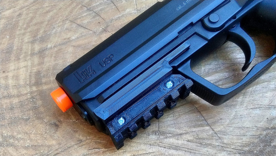 Airsoft3D Bottom Picatinny Rail (5-Slots) for H&K USP Airsoft GBB NBB Pistol - SoftAir Survival Game - Hitman Assassin Cosplay LARP