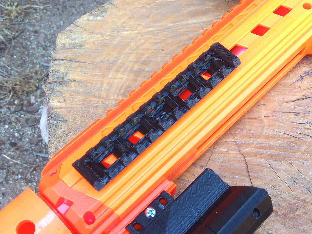 Lightweight Picatinny Front Side Rail (11-Slots) for Nexus Pro Foam Dart SciFi Blaster - Blasters3D