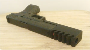 Airsoft3D Frame Mounted Airsoft Compensator (PE+) for G19 SoftAir Pistol Gun - Hitman Assassin Mod