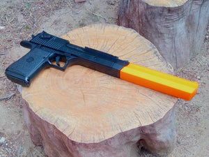 Official Desert Eagle Airsoft Spring Pistol with Peacemaker Muzzle - Prop Gun - Replica Weapon