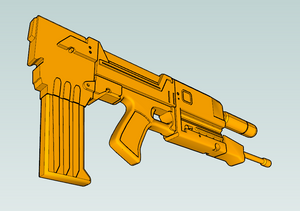 57% Scale Westinghouse M95A1 Phased Plasma Rifle Miniature Replica - Terminator Movies Inspired - T-800 40 Watt Gun Prop - Science Fiction