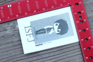 ISFJ Boy B/W 4"x6" Thermal Sticker - Kawaii Anime Chibi - MBTI Thoughts - Myers Briggs Type Indicator Personality - Pongo Beach