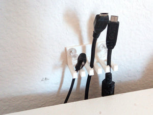 Cable Manager (5 Slots) for Desk, Table, Drywall, and Other Flat Surfaces - Home Improvement Decoration Accessory - EveryThang3D