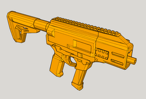 FGC-9 MK2 Replica with Real Picatinny Rails and M-LOK Slots - Assassin Hitman Action Movie Prop - Toy Gun Firearm Cosplay - Airsoft3D