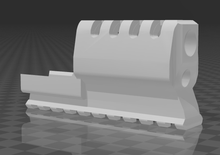 Load image into Gallery viewer, J.W. Frame Mounted Compensator with 10-Slots Rail for PPQ Airsoft GBB Pistol - SoftAir Survival Game - Hitman Assassin Cosplay LARP