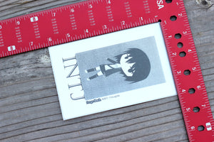 INTJ Girl B/W 4"x6" Thermal Sticker - Kawaii Anime Chibi - MBTI Thoughts - Myers Briggs Type Indicator Personality - Pongo Beach