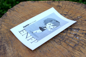 ENFP Girl B/W 4"x6" Thermal Sticker - Kawaii Anime Chibi - MBTI Thoughts - Myers Briggs Type Indicator Personality - Pongo Beach