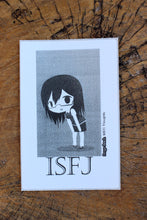 Load image into Gallery viewer, ISFJ Girl B/W 4&quot;x6&quot; Thermal Sticker - Kawaii Anime Chibi - MBTI Thoughts - Myers Briggs Type Indicator Personality - Pongo Beach