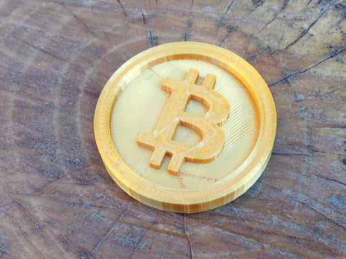 Physical Bitcoin BTC - Symbolic Cryptocurrency Memorabilia Gift - Tangible Coin - for Crypto Investment Trading Fans - EveryThang3D