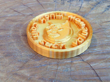 Load image into Gallery viewer, Doge Coin - Meme Cryptocurrency - Physical Tangible DogeCoin Symbolic Memorabilia - Gift for Crypto Investment Trading Fans - EveryThang3D